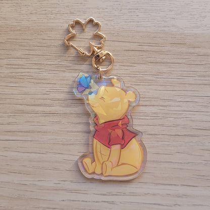 Winnie The Pooh - Keychain + 2 FREE Stickers | Magnets | Acrylic Pin